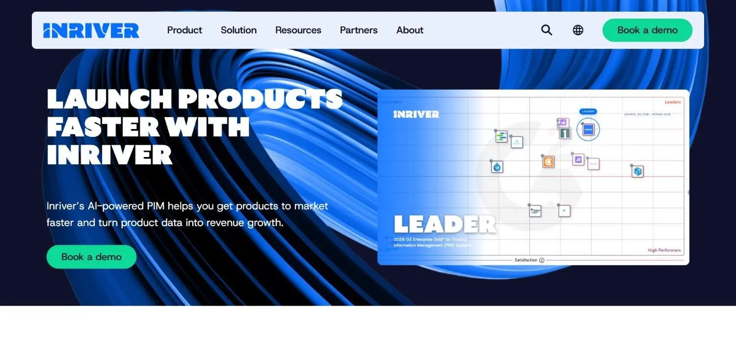 Inriver PIM homepage
